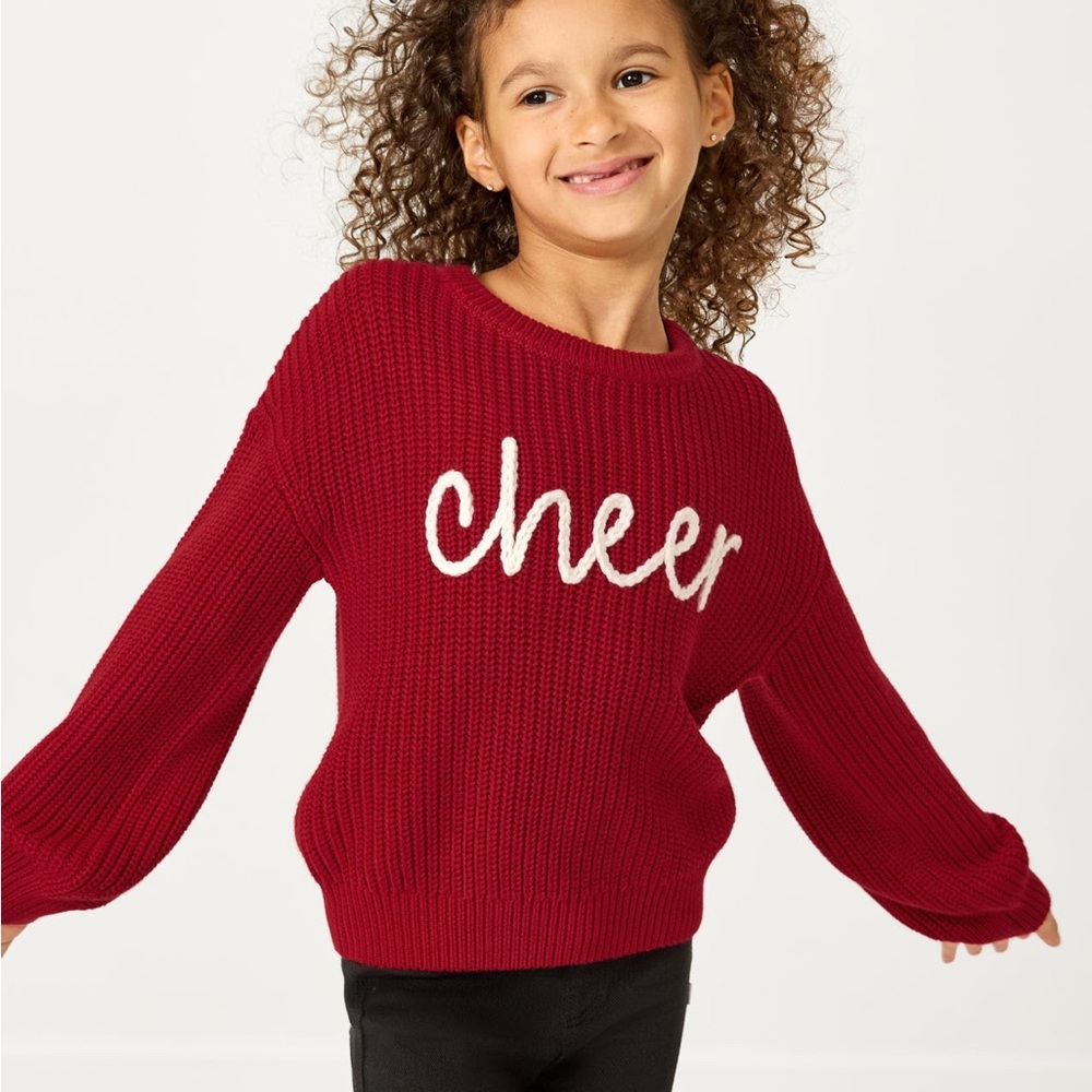Little Sleepies Cheer Drop Shoulder Sweater, Size 2T